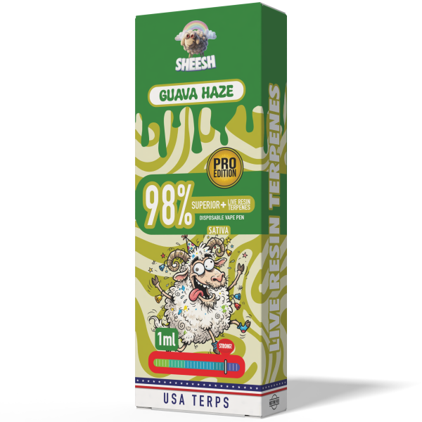 Sheesh 98% Superior Vape | 1ml | Guava Haze🥭