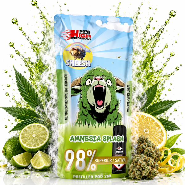 Sheesh Signature Pods | 98% Superior Blend | Amnesia Splash