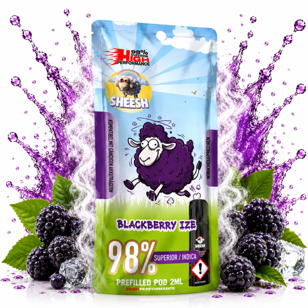 Sheesh Signature Pods | 98% Superior Blend | Blackberry Ice