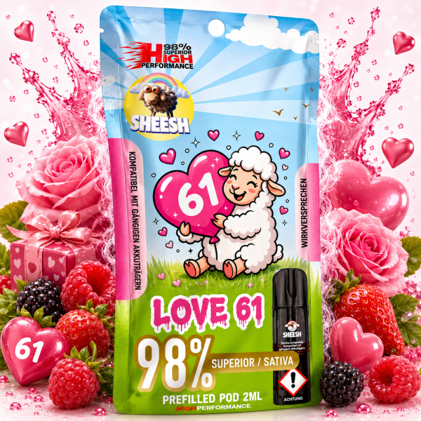 Sheesh Signature Pods | 98% Superior Blend | Love61