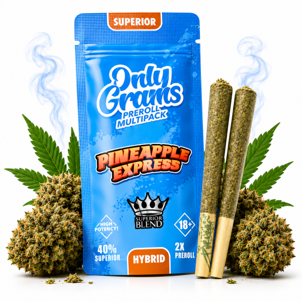 OnlyGrams® | 40% Superior Pre-Rolls (2 Stk.) | Pineapple Express 3g