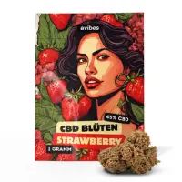 avibes&reg; CBD Bl&uuml;ten | 45% CBD | Strawberry 1g