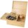 Stash Box Aufbewahrungsbox aus Holz groß + Grinder + 2 x Glasbehälter