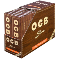 OCB Unbleached Virgin Long Papers + Tips (VE=32 STK)
