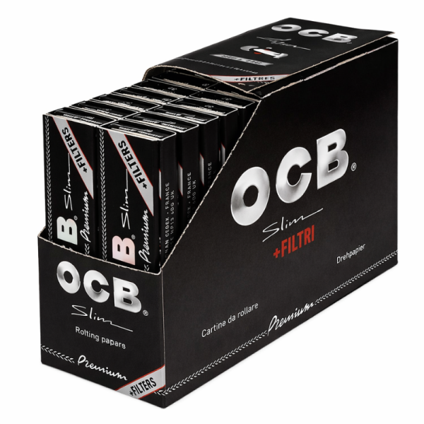 OCB Schwarz Premium Slim Longpapes + Tips (VE=32 STK)