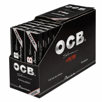 OCB Schwarz Premium Slim Longpapes + Tips (VE=32 STK)