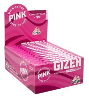 GIZEH Pink King Size Slim Longpapers + Tips (VE=26 STK)