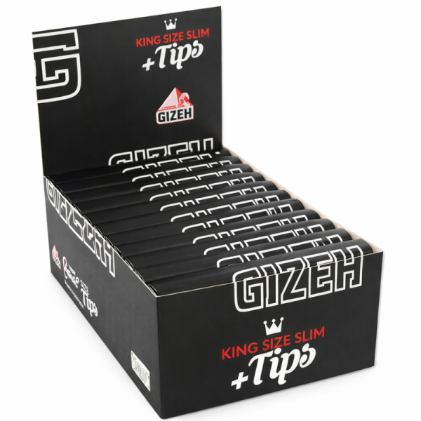GIZEH King Size Slim Long Papers + Tips (VE=26 STK)