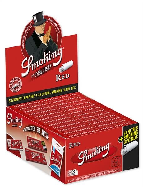 Smoking Red King Size Papers & Tips (VE=24 STK)