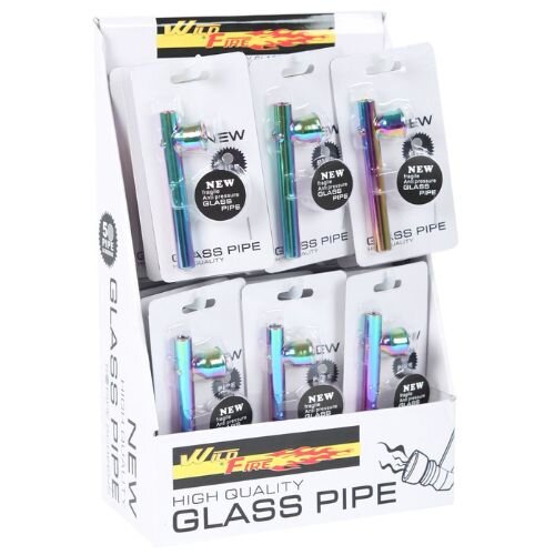 Rainbow Glas Pfeifen | 24 Stk im Display