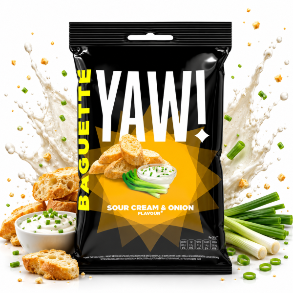 YAW | Baguette Snack | Sour Cream & Onion 50g