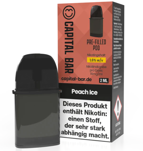 Capital Bra Pods | 1 x 2ml | Peach Ice
