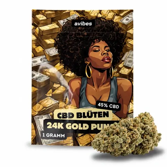 avibes&reg; CBD Bl&uuml;ten | 45% CBD | 24k Gold Punch 1g