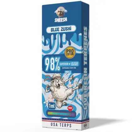 Sheesh 98% Superior Vape | 1ml | Blue Zushi