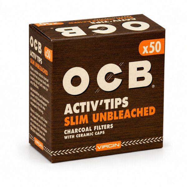 OCB Slim Virgin Aktivkohlefilter 7mm | 50er Packung | VE = 10 Stk.