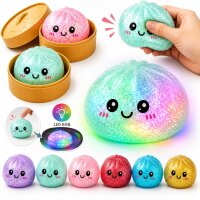 Squishy Dumpling 8,5 cm | LED Glitzer | VE = 12 Stk