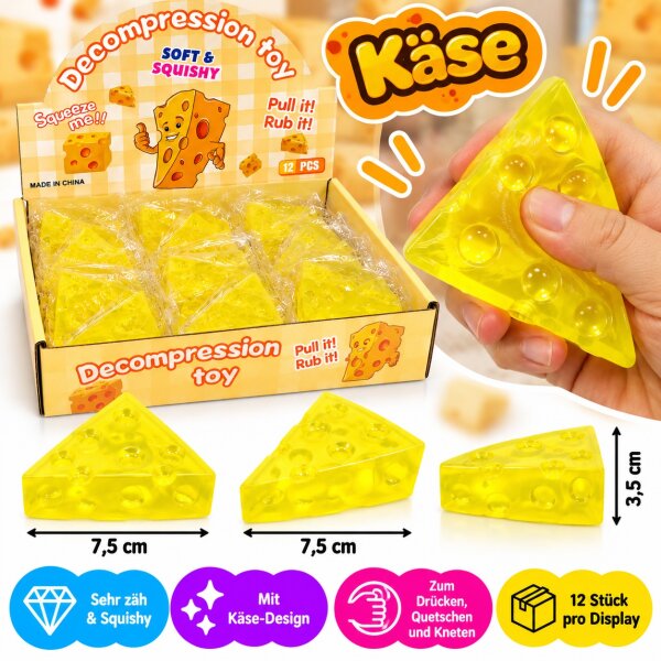 Stretchy Squishy | K&auml;se | VE = 12 Stk