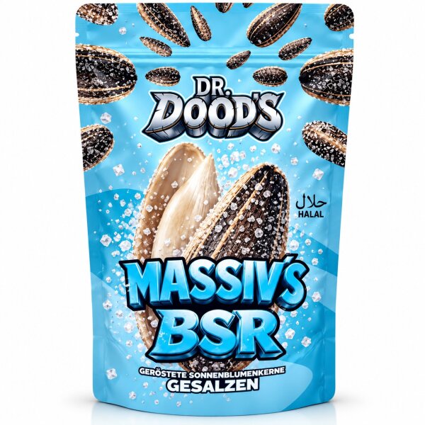 Dr. Dood&lsquo;s Massiv BSR | Ger&ouml;stete Sonnenblumenkerne | Gesalzen 100g