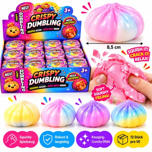 Crispy Wax Dumpling 8,5 cm | Rainbow | VE = 12 Stk