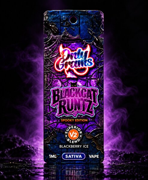 OnlyGrams&reg; V2 Halloween Superior Edition Vape | Blackcat Runtz (Blackberry Ice)
