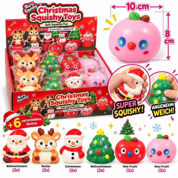 Christmas Squishy | Christmas Toy Mix | VE = 12 Stk