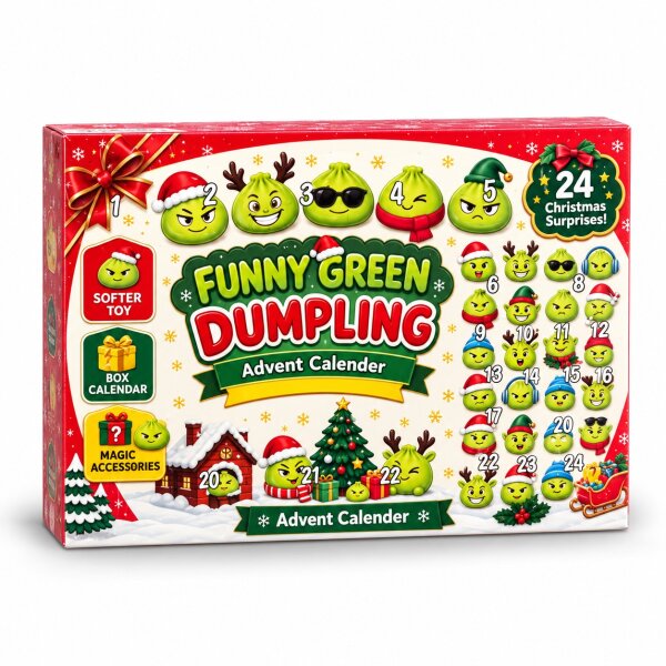 Adventskalender mit 24 &Uuml;berraschungen Gr&uuml;n | Squishy Dumplings
